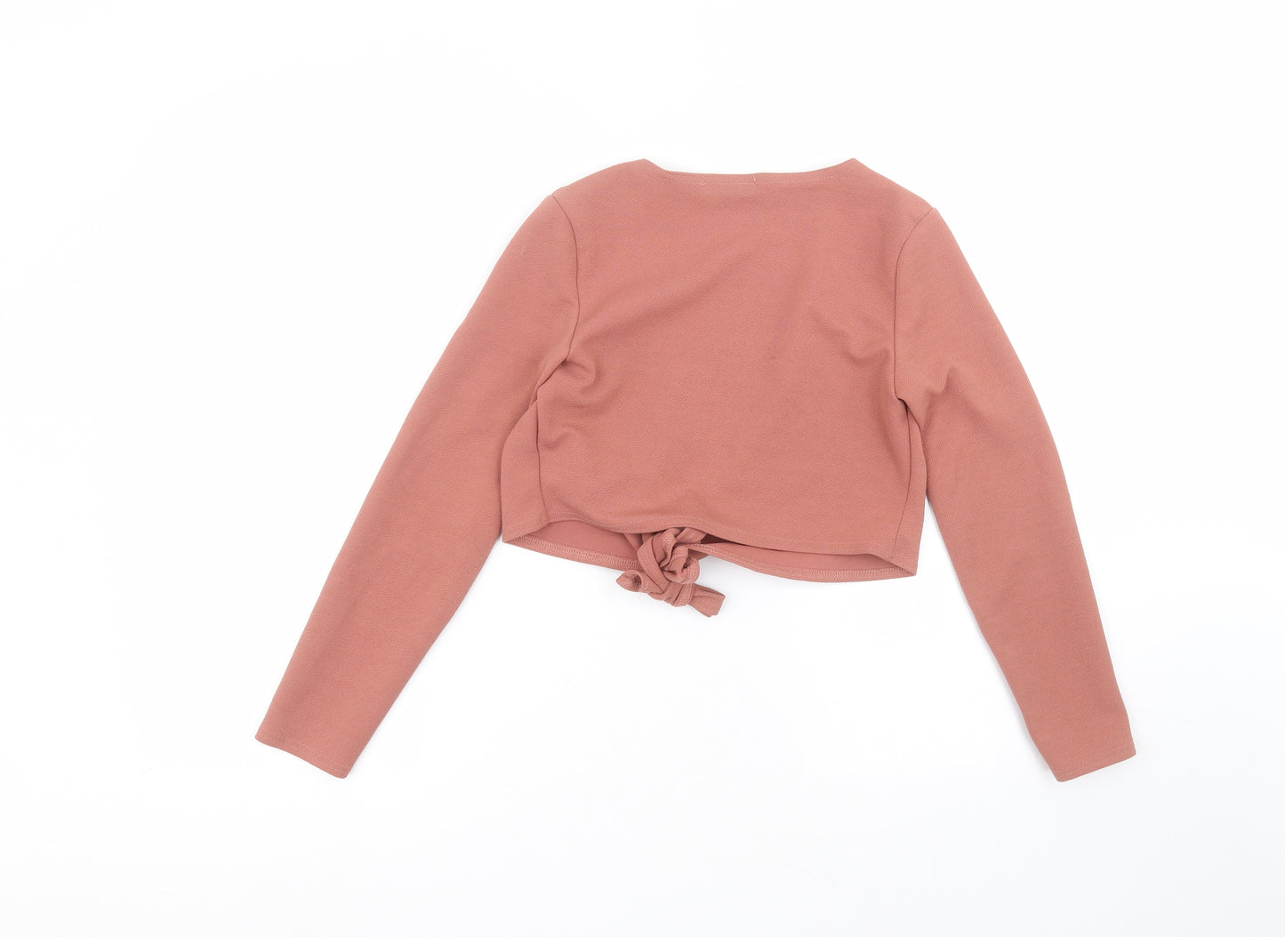 Missguided Womens Pink  Polyester Basic Blouse Size 8 V-Neck