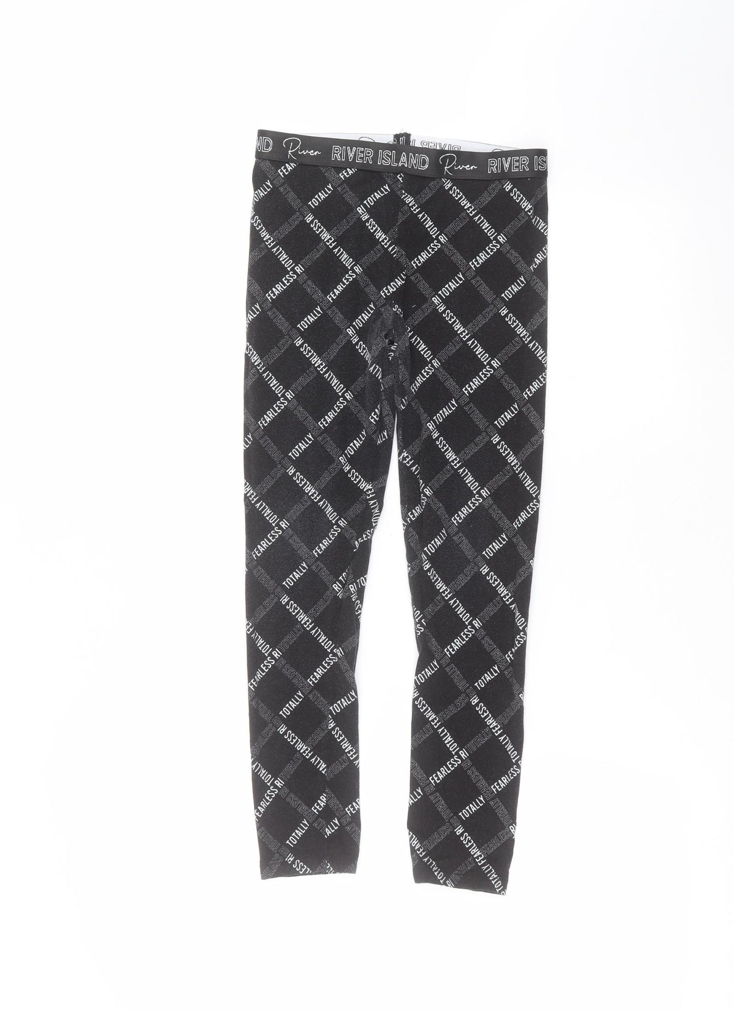 River Island Girls Black  Polyester Jegging Trousers Size 9-10 Years  Regular