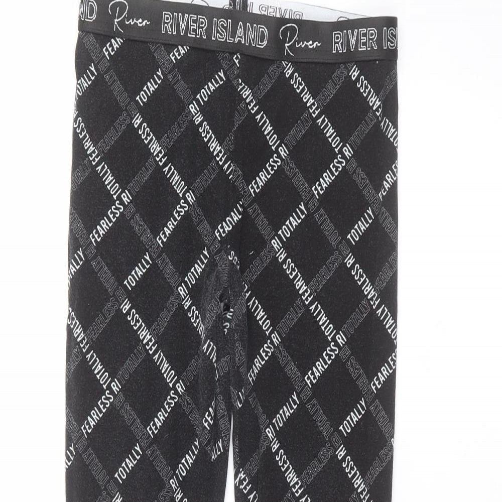River Island Girls Black  Polyester Jegging Trousers Size 9-10 Years  Regular