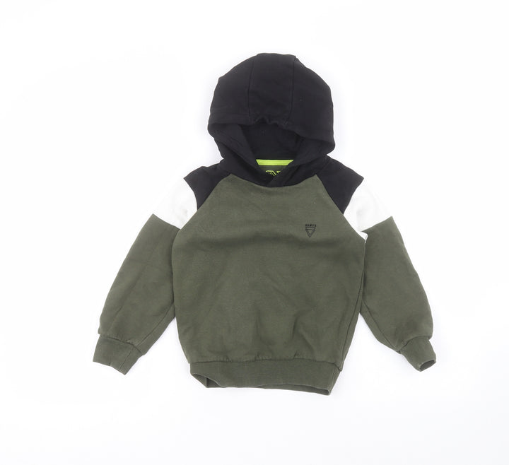 Matalan Girls Green Cotton Pullover Hoodie Size 5 Years