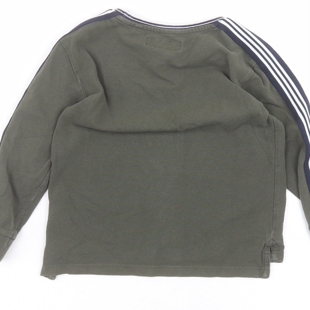 NEXT Boys Green  Cotton Basic T-Shirt Size 5 Years Round Neck