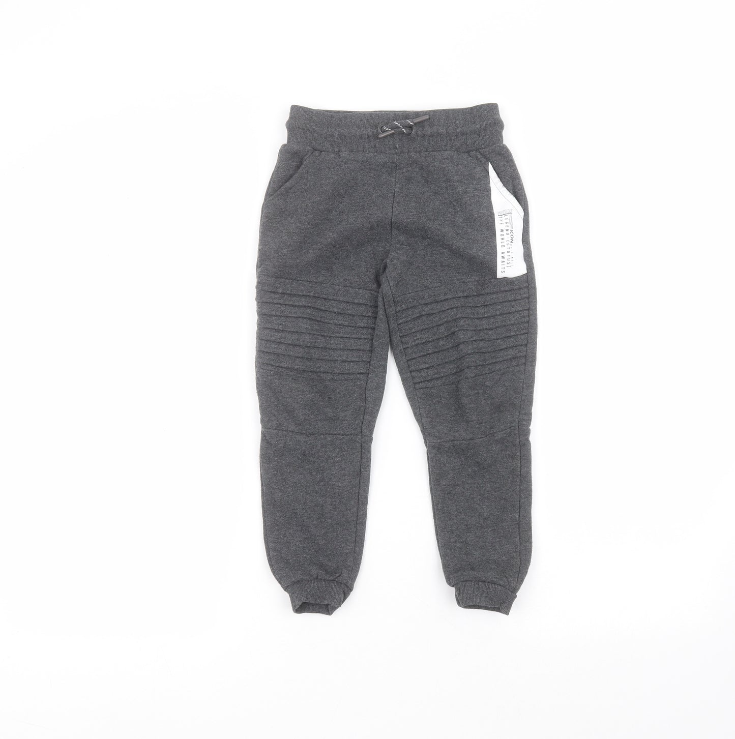 Primark Boys Black  Cotton Sweatpants Trousers Size 4-5 Years  Regular