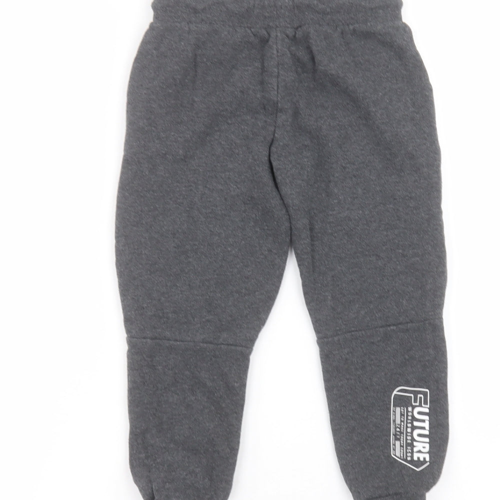 Primark Boys Black  Cotton Sweatpants Trousers Size 4-5 Years  Regular