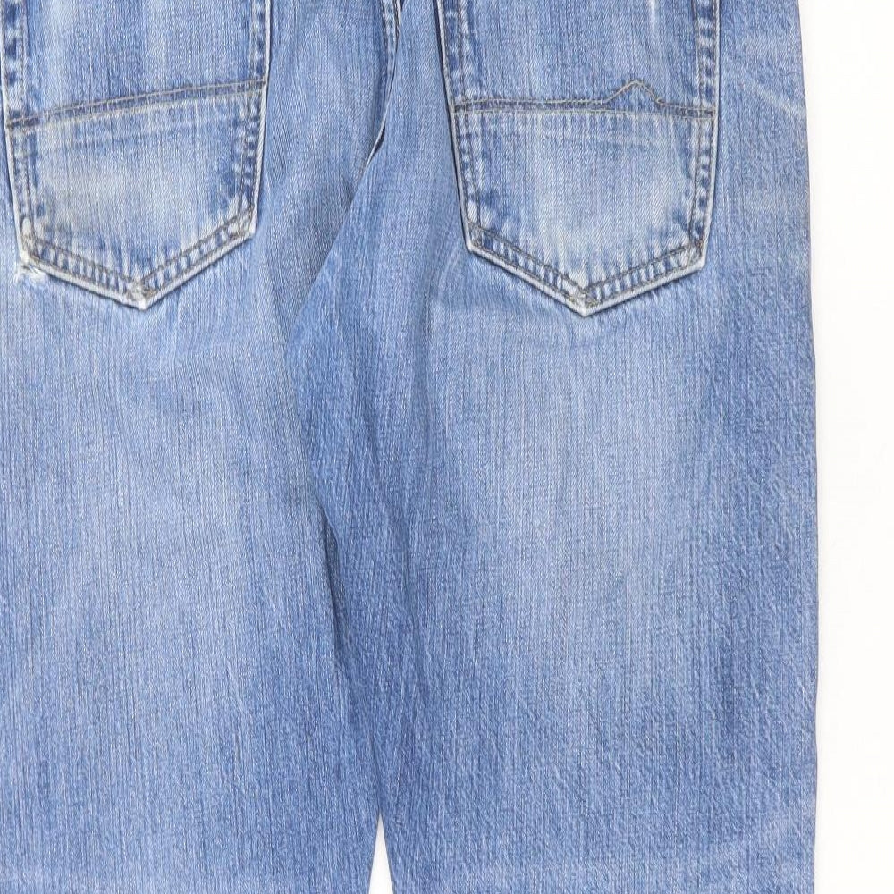 Marks and Spencer Mens Blue  Cotton Straight Jeans Size 40 in L29 in Regular