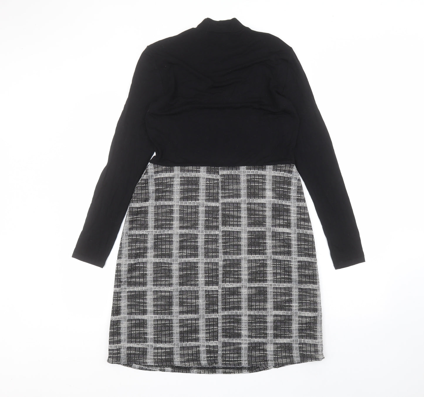 SheIn Womens Black  Polyester A-Line  Size 12  Round Neck