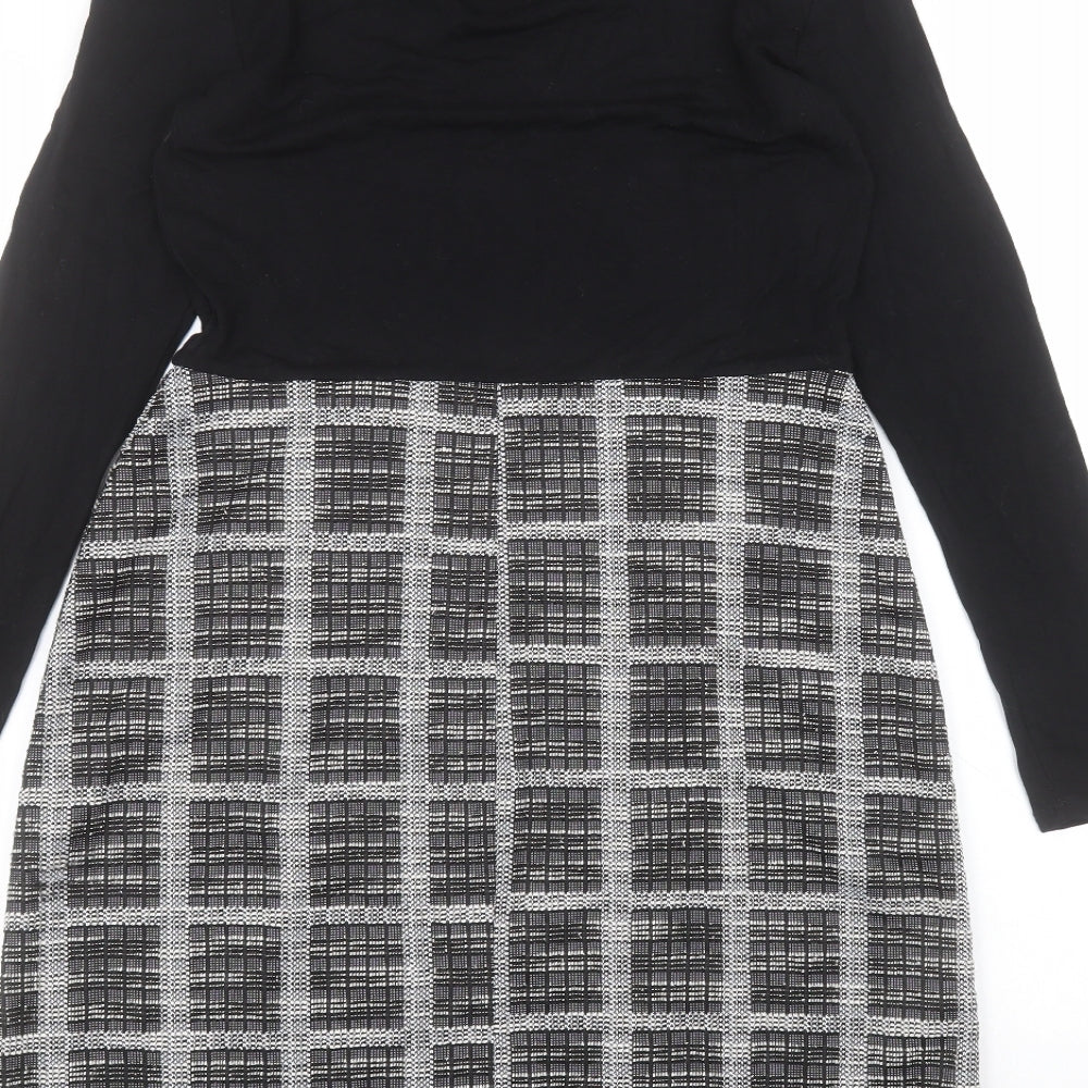 SheIn Womens Black  Polyester A-Line  Size 12  Round Neck