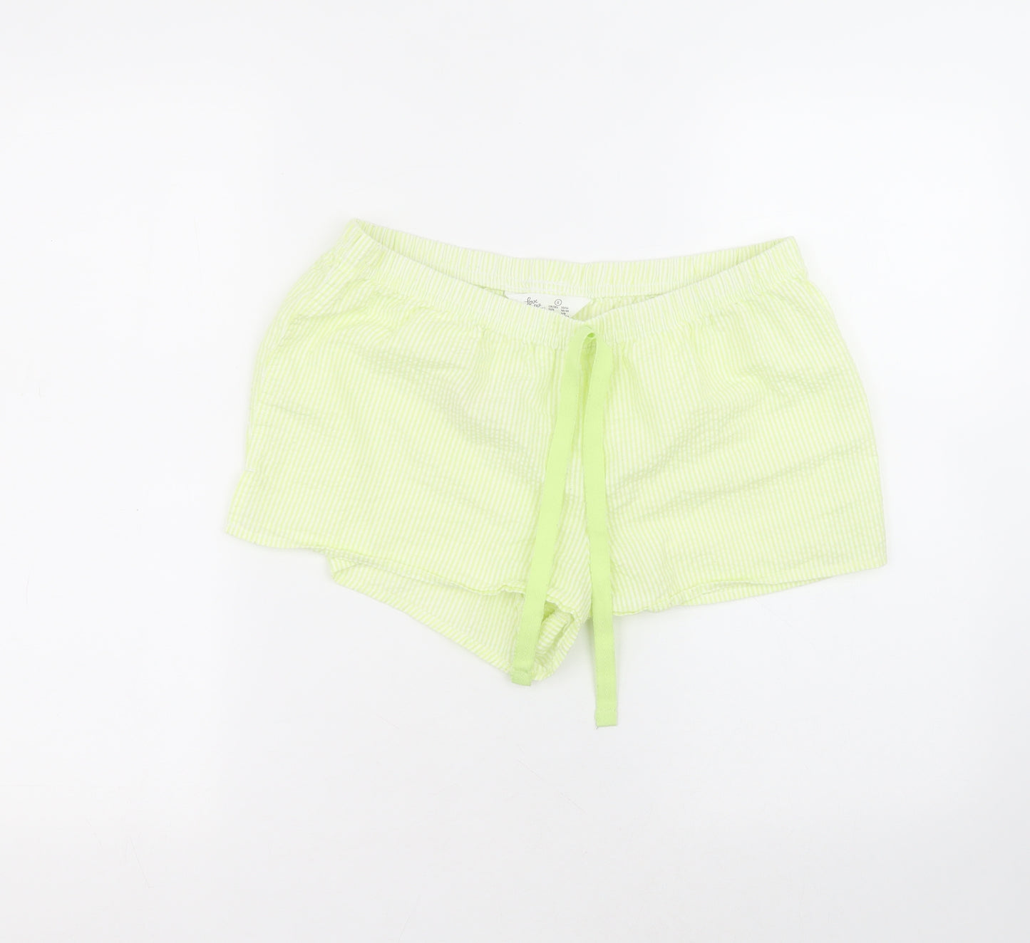 Primark Womens Green  Cotton Hot Pants Shorts Size S  Regular
