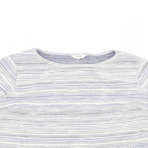 Simply Be Womens White Round Neck  Cotton Pullover Jumper Size 16