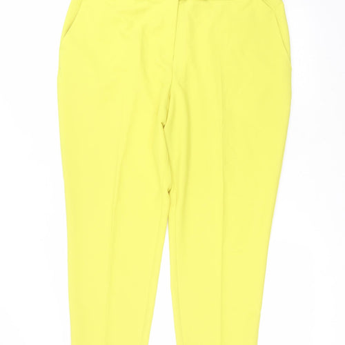 Simply Be Womens Yellow  Polyester Trousers  Size 20 L26 in Regular