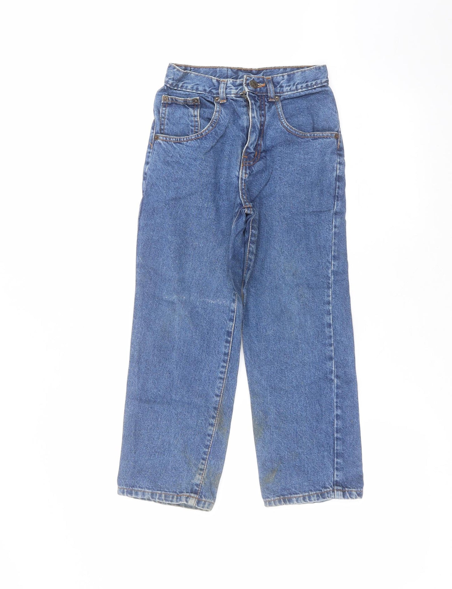 Preworn Boys Blue  Cotton Straight Jeans Size 7 Years  Regular