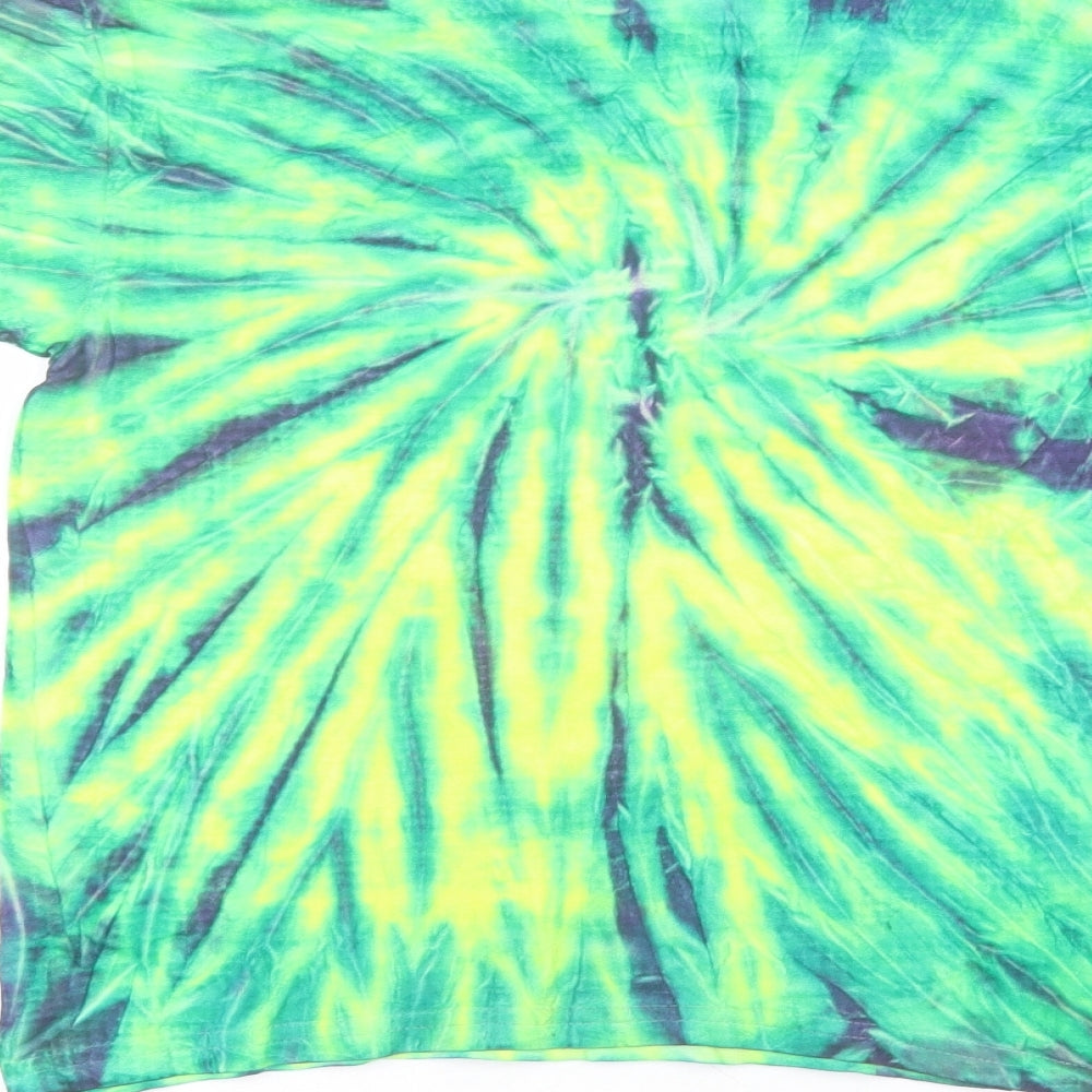 Gilden Boys Green  Cotton Basic T-Shirt Size M Round Neck  - Hulk