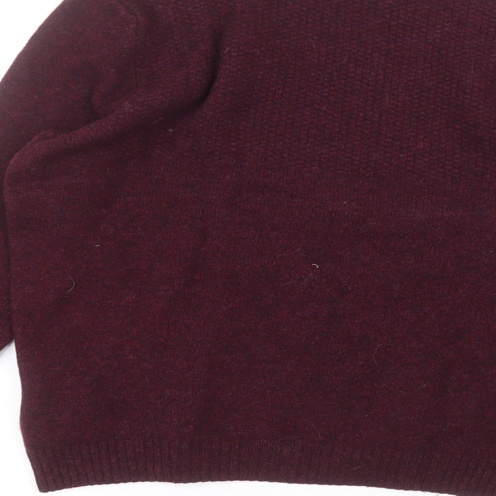 NEXT Mens Red Round Neck  Wool Pullover Jumper Size L