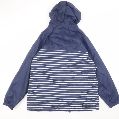 Peter Storm Womens Blue Striped  Rain Coat Coat Size 18