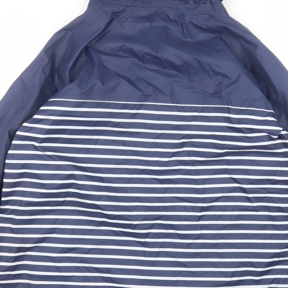 Peter Storm Womens Blue Striped  Rain Coat Coat Size 18