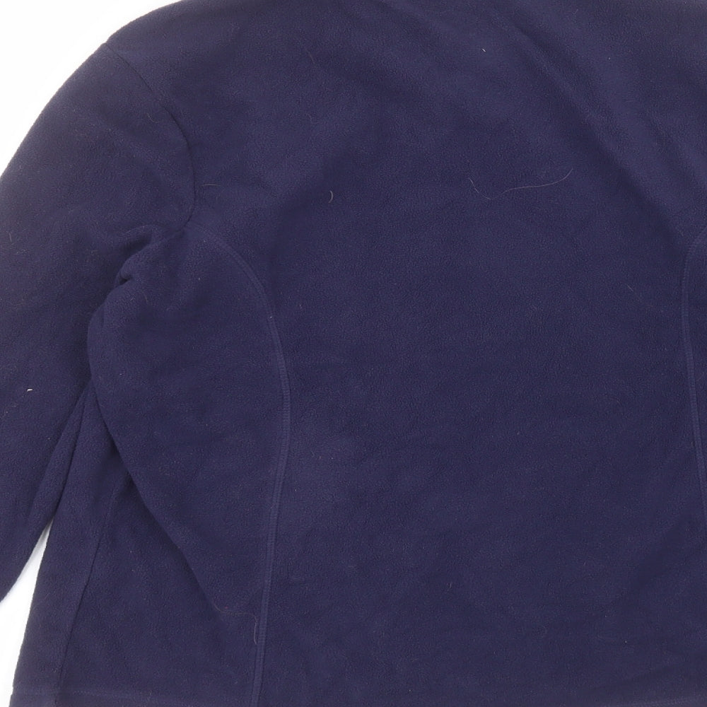 TU Womens Blue Round Neck  Polyester Full Zip Jumper Size 16