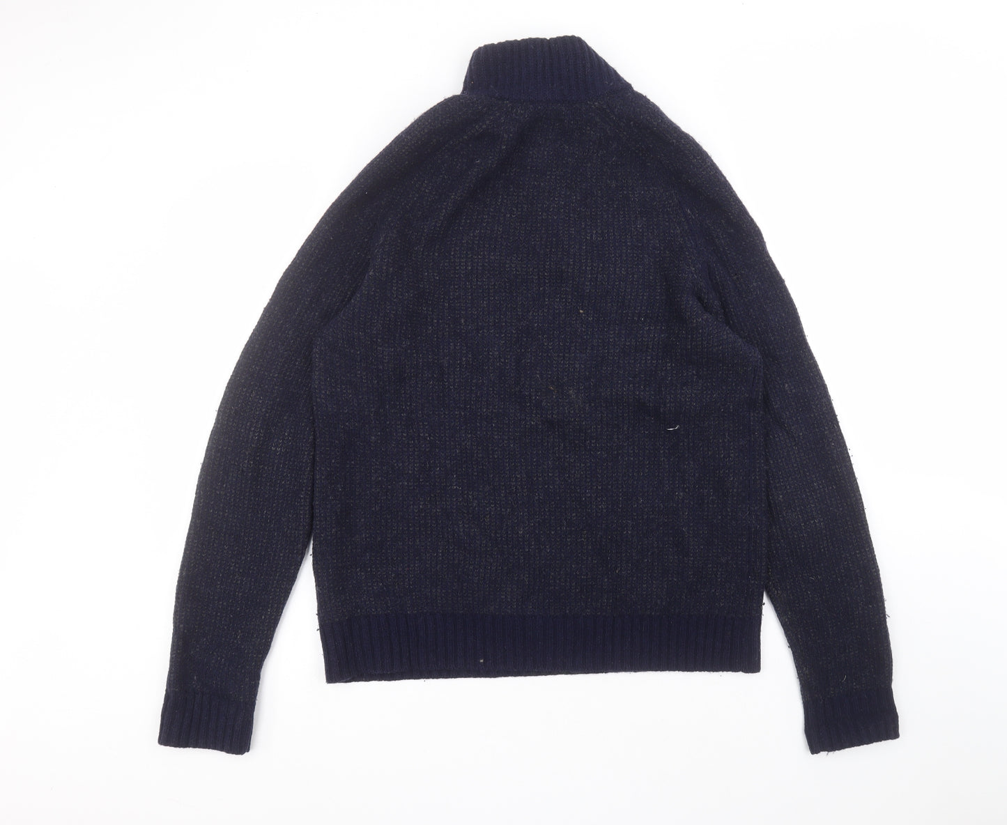 Gap Mens Blue Round Neck  Wool Pullover Jumper Size L
