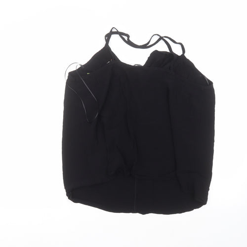 F&F Womens Black  Viscose Basic T-Shirt Size 22 Round Neck