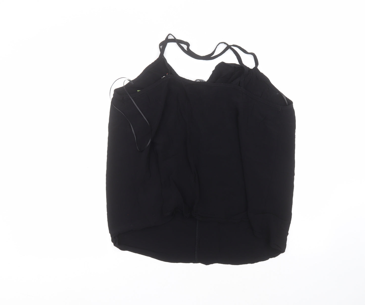 F&F Womens Black  Viscose Basic T-Shirt Size 22 Round Neck