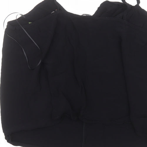 F&F Womens Black  Viscose Basic T-Shirt Size 22 Round Neck