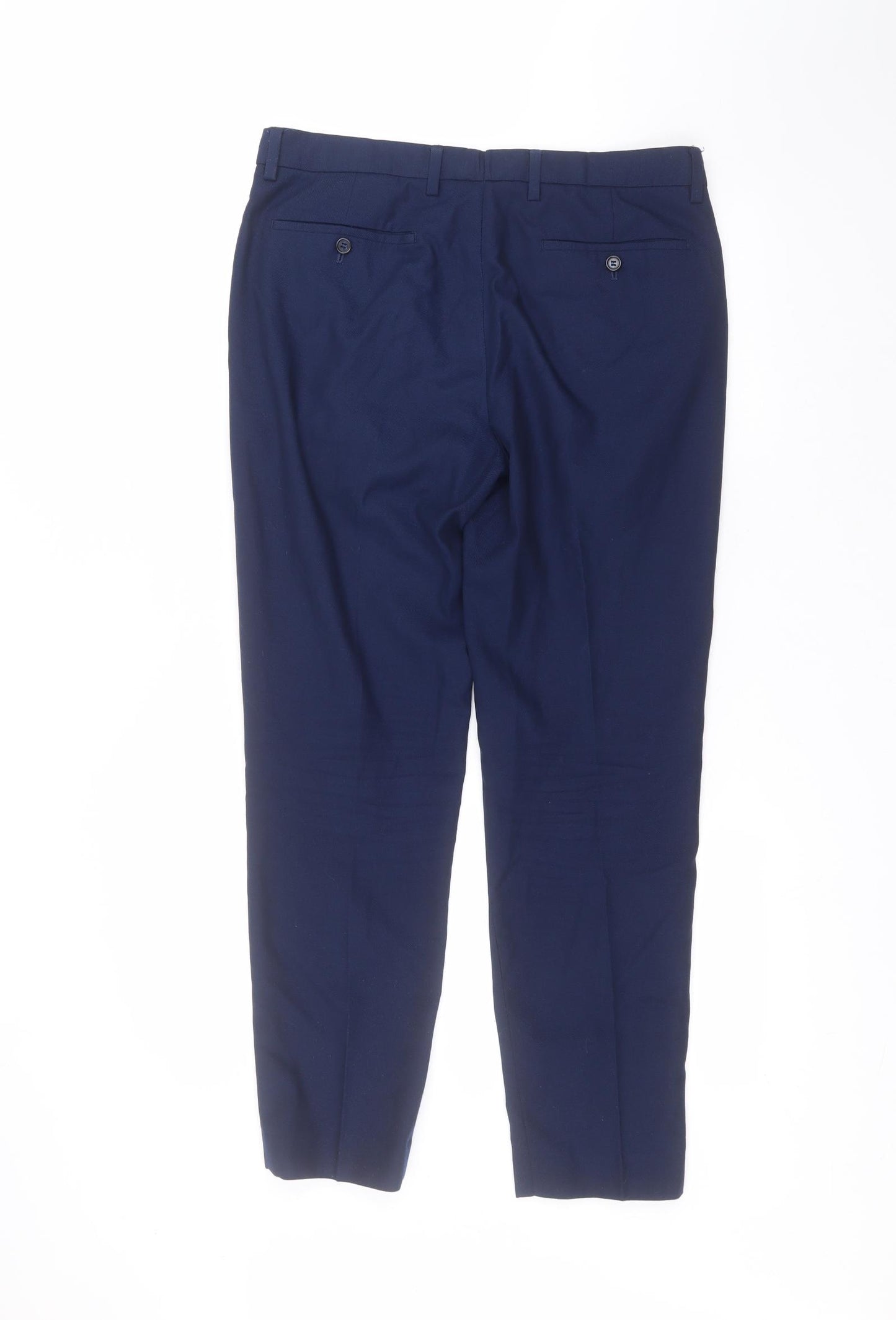 Primark Mens Blue  Polyester Trousers  Size 32 in L30 in Regular