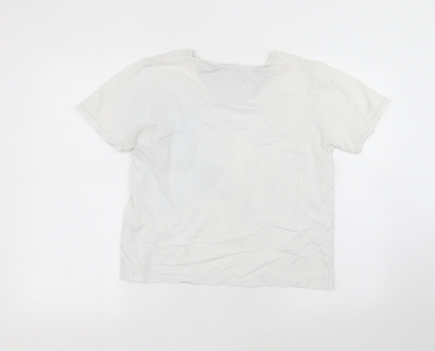 Nike Womens White  Viscose Basic T-Shirt Size 12 Round Neck