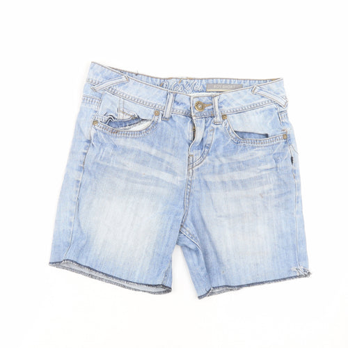yesyes Womens Blue  Cotton Bermuda Shorts Size 8 L6 in Regular