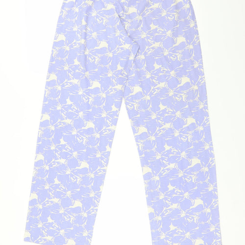 Nutmeg Womens Purple Floral Cotton  Pyjama Pants Size 10