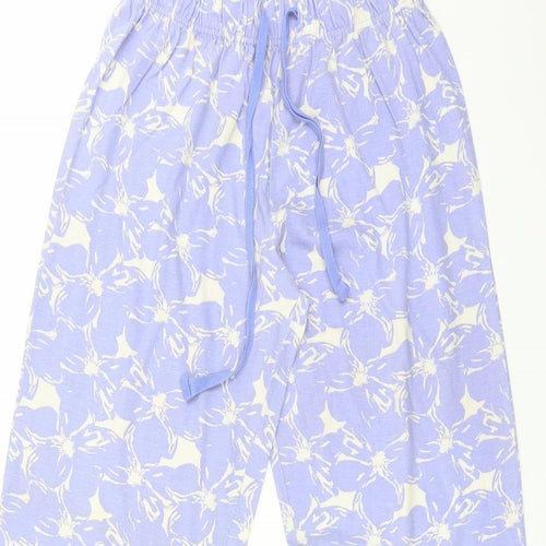Nutmeg Womens Purple Floral Cotton  Pyjama Pants Size 10