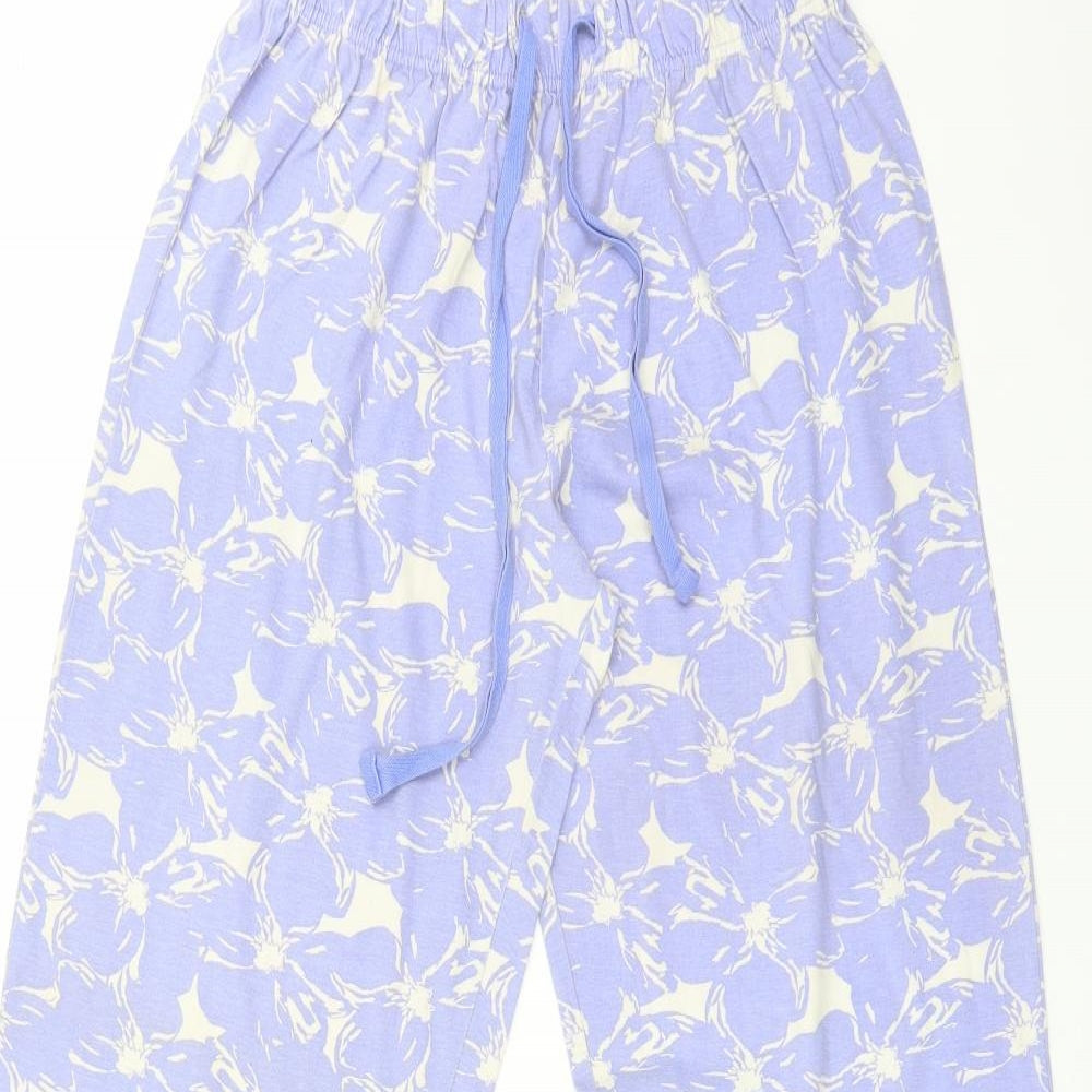 Nutmeg Womens Purple Floral Cotton  Pyjama Pants Size 10