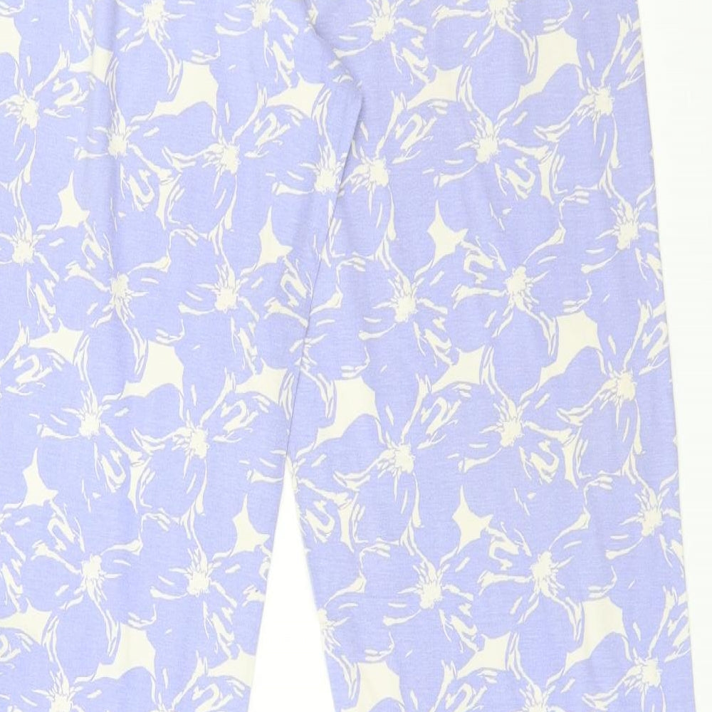 Nutmeg Womens Purple Floral Cotton  Pyjama Pants Size 10
