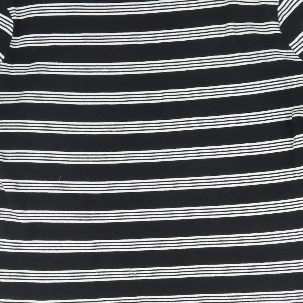 PEP&CO Womens Multicoloured Striped Cotton Basic T-Shirt Size 8 Round Neck