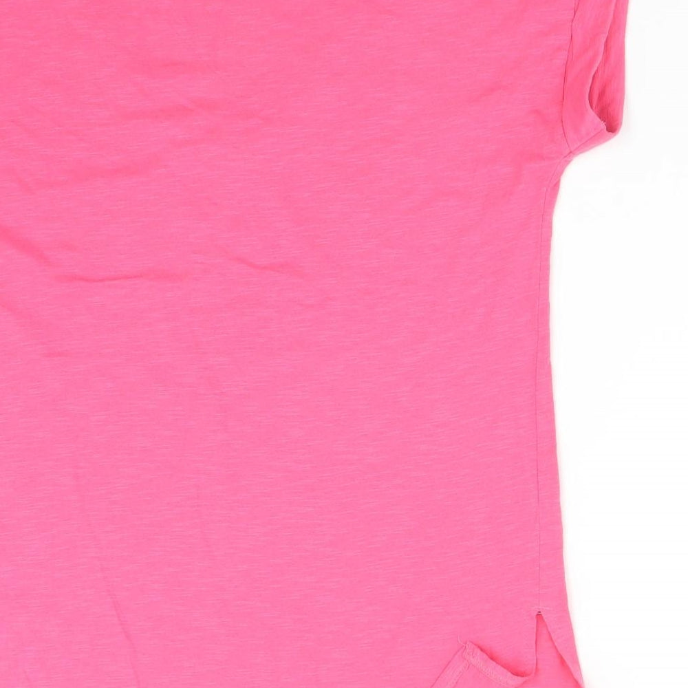 George Womens Pink  Cotton Basic T-Shirt Size 10 V-Neck
