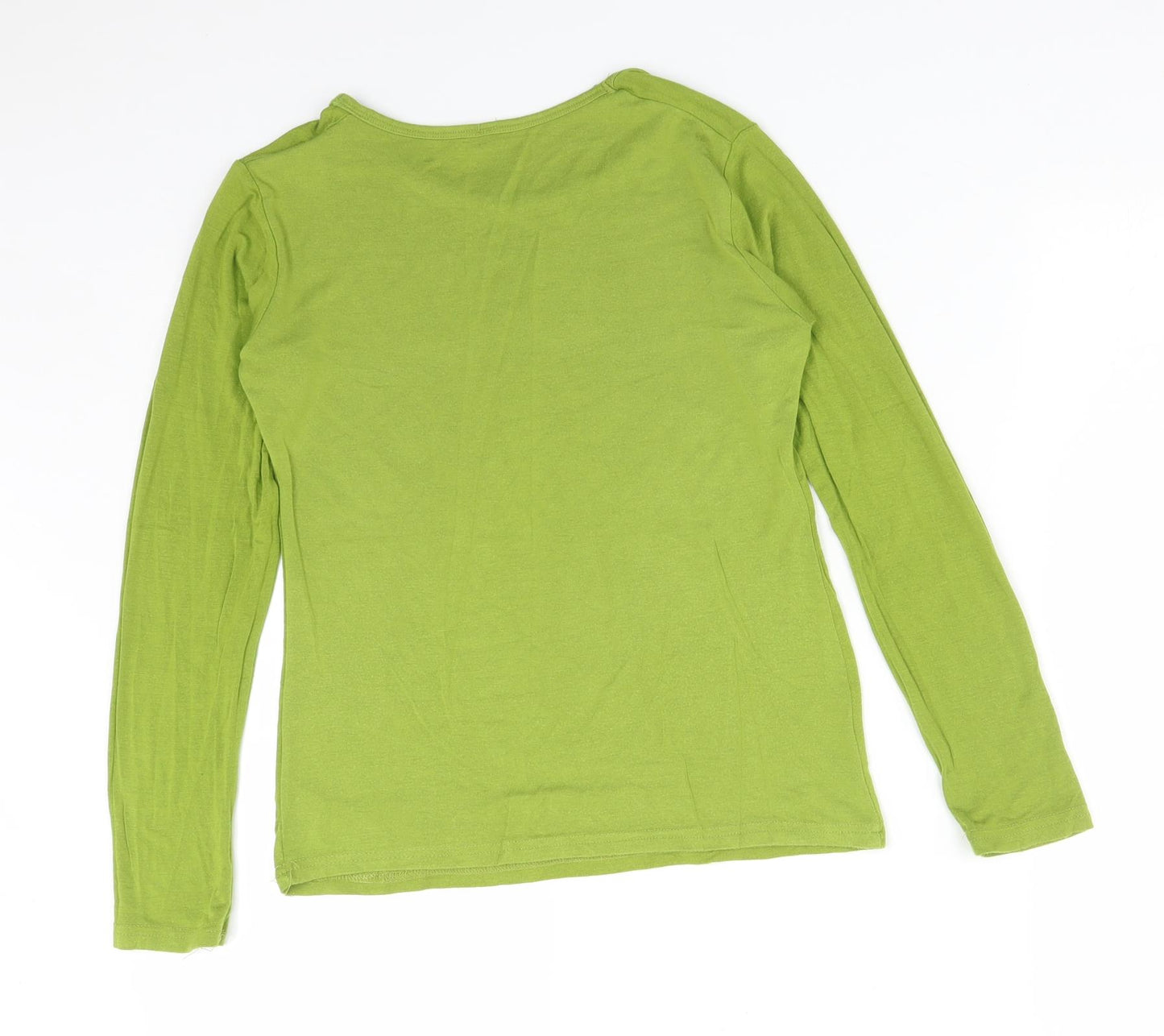 Preworn Womens Green   Basic T-Shirt Size L Round Neck