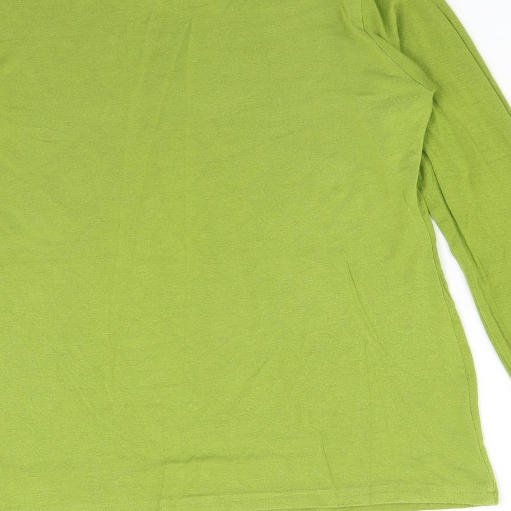 Preworn Womens Green   Basic T-Shirt Size L Round Neck