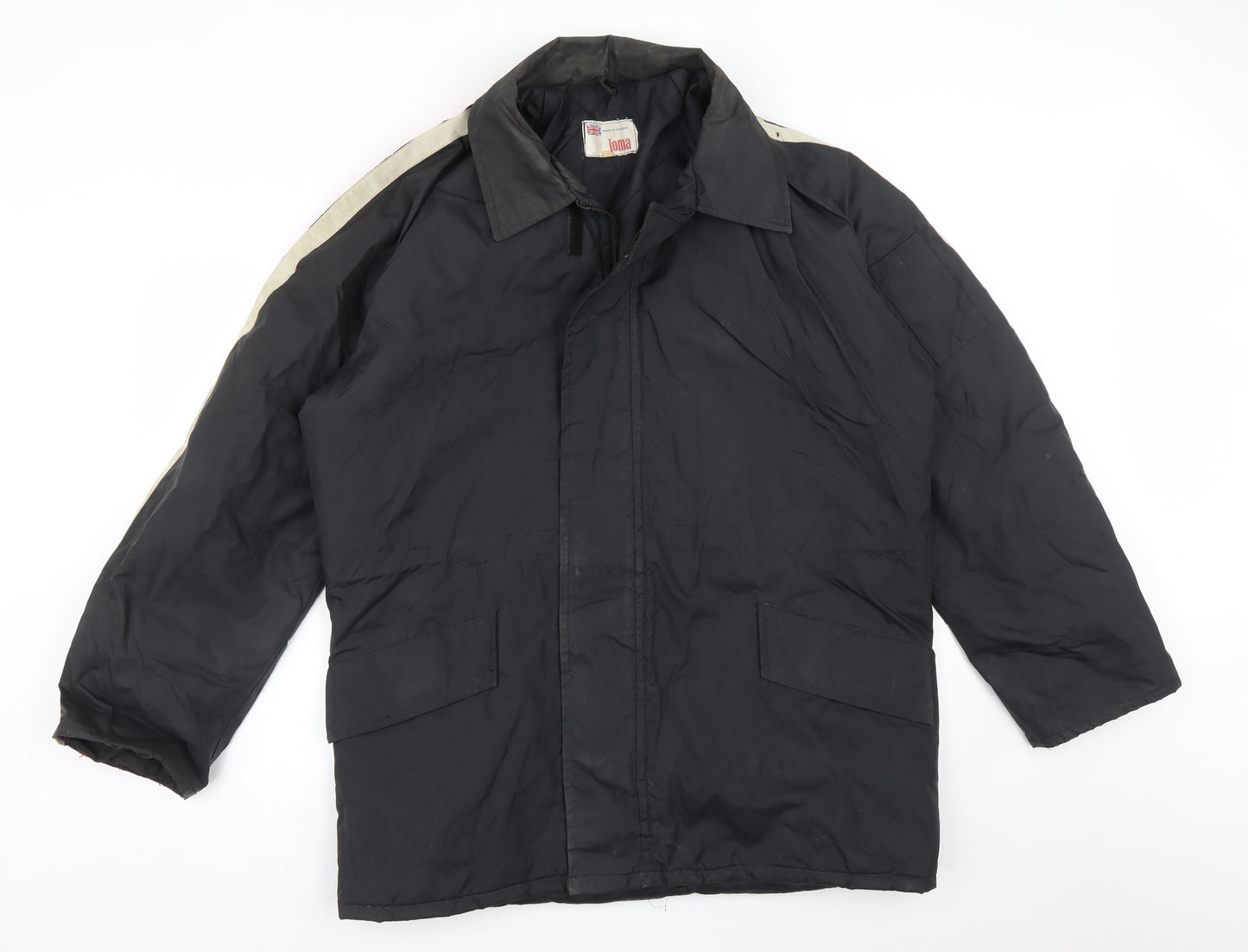 IOMA Mens Black   Overcoat Coat Size M