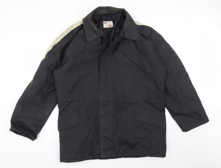IOMA Mens Black   Overcoat Coat Size M