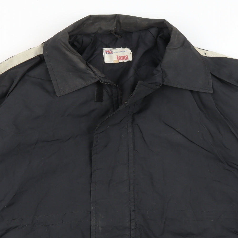 IOMA Mens Black   Overcoat Coat Size M