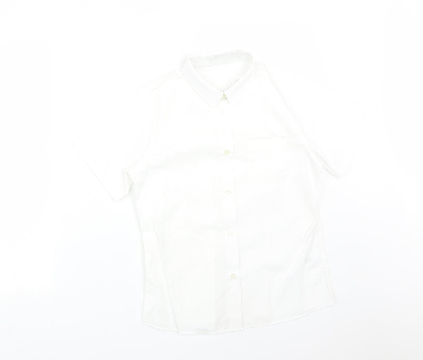 TU Boys White  Cotton Basic Button-Up Size 12 Years Collared