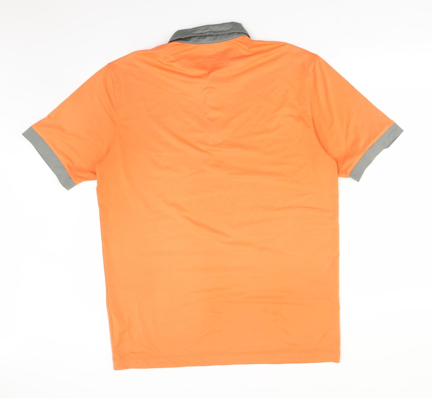 Nike Mens Orange  Polyester  Polo Size M Collared