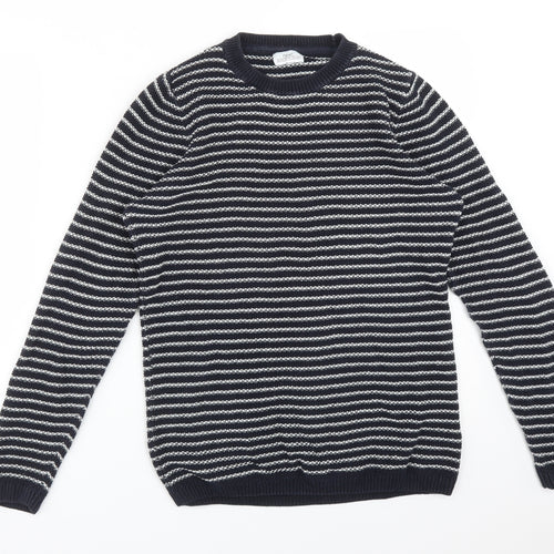 NEXT Womens Multicoloured Striped Cotton Pullover Sweatshirt Size S