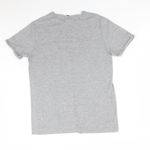 FRIENDS Womens Grey  Polyester Basic T-Shirt Size 14 Round Neck - FRIENDS