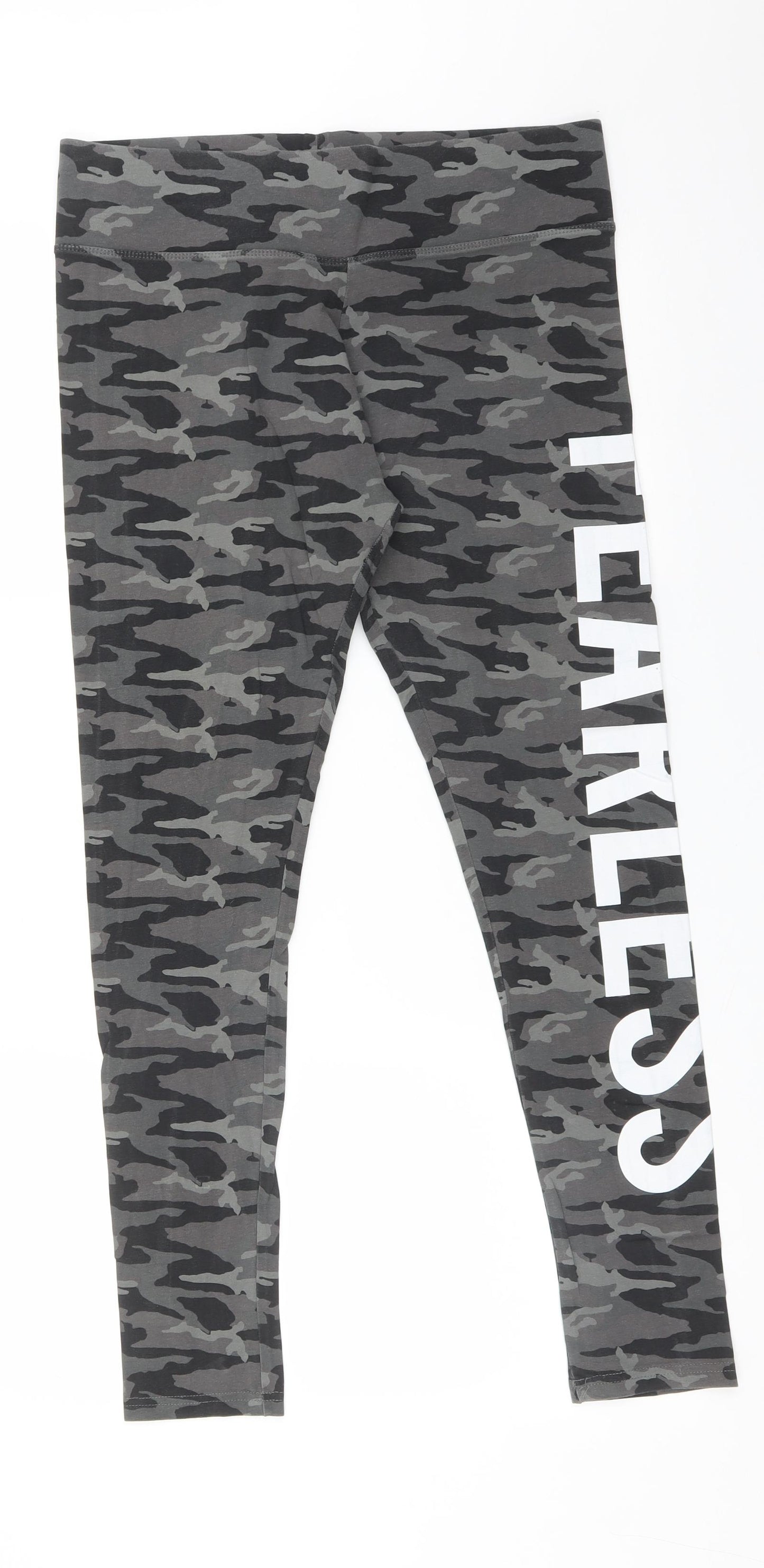 Golddigga Womens Multicoloured Camouflage Cotton  Leggings Size 16 L28 in   - FEARLESS