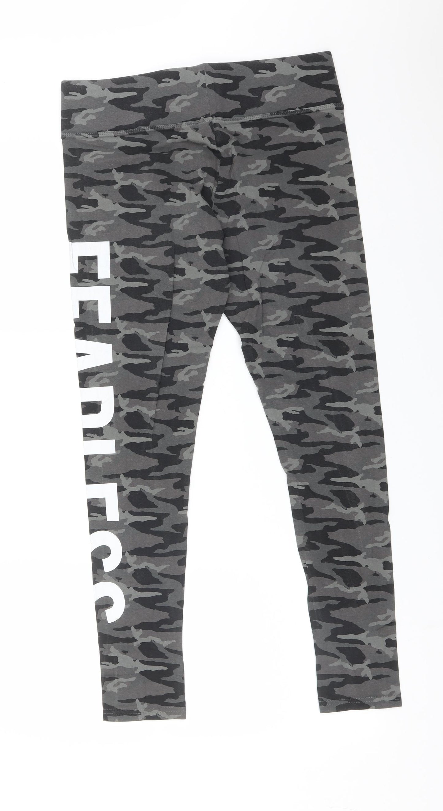 Golddigga Womens Multicoloured Camouflage Cotton  Leggings Size 16 L28 in   - FEARLESS