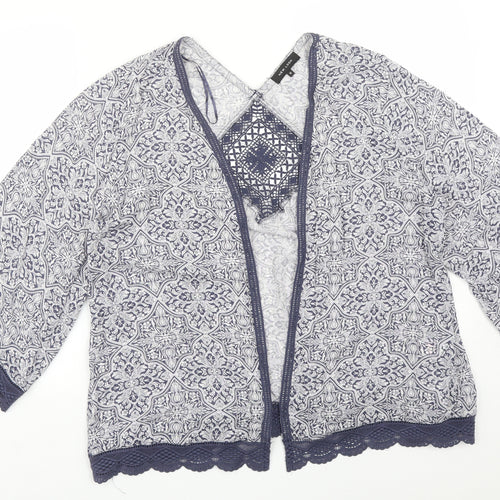 New Look Womens Multicoloured  Geometric Viscose Cardigan Jumper Size 12