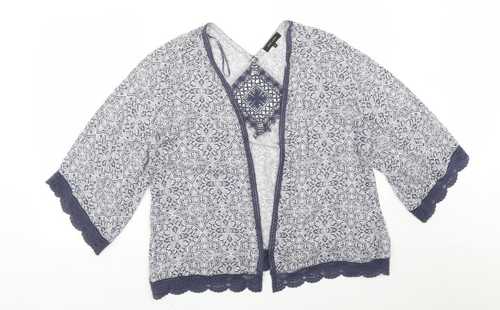 New Look Womens Multicoloured  Geometric Viscose Cardigan Jumper Size 12