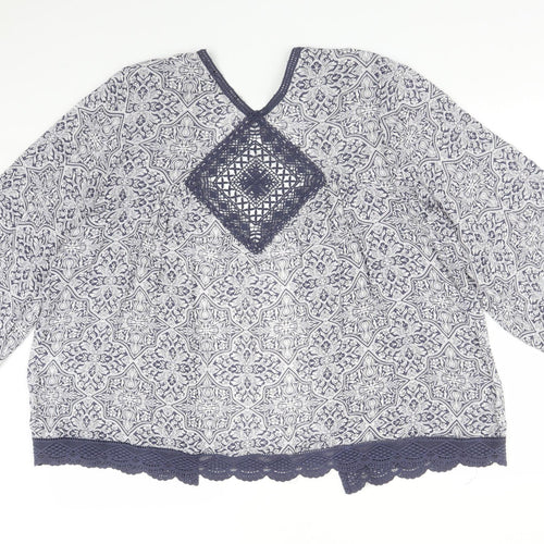 New Look Womens Multicoloured  Geometric Viscose Cardigan Jumper Size 12