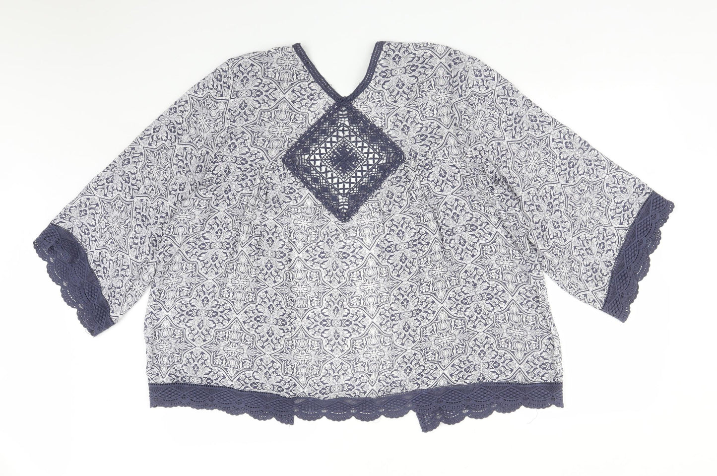 New Look Womens Multicoloured  Geometric Viscose Cardigan Jumper Size 12