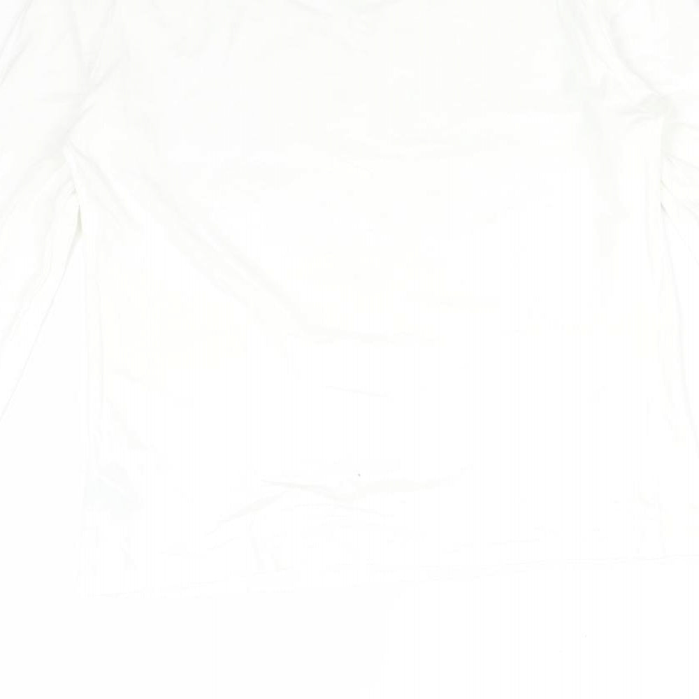 H&M Girls White  Cotton Basic T-Shirt Size 13-14 Years Round Neck