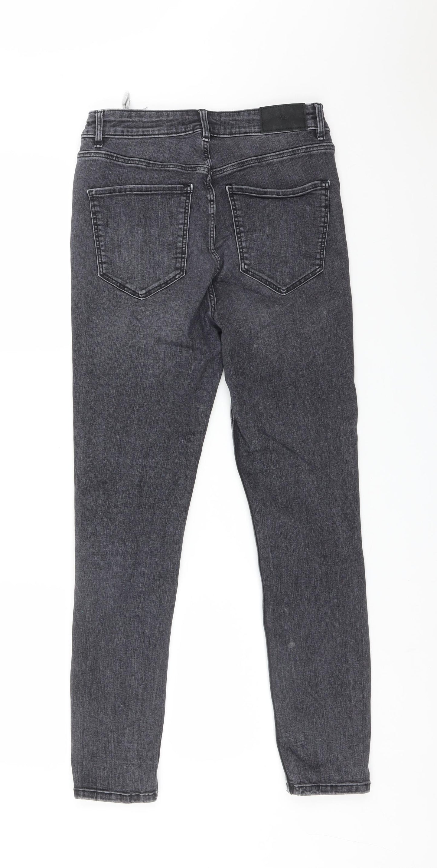 Zara Womens Black  Cotton Skinny Jeans Size 12 L27 in Regular