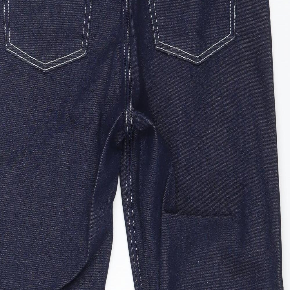 Topshop Womens Blue  Cotton Straight Jeans Size 30 L30 in Regular